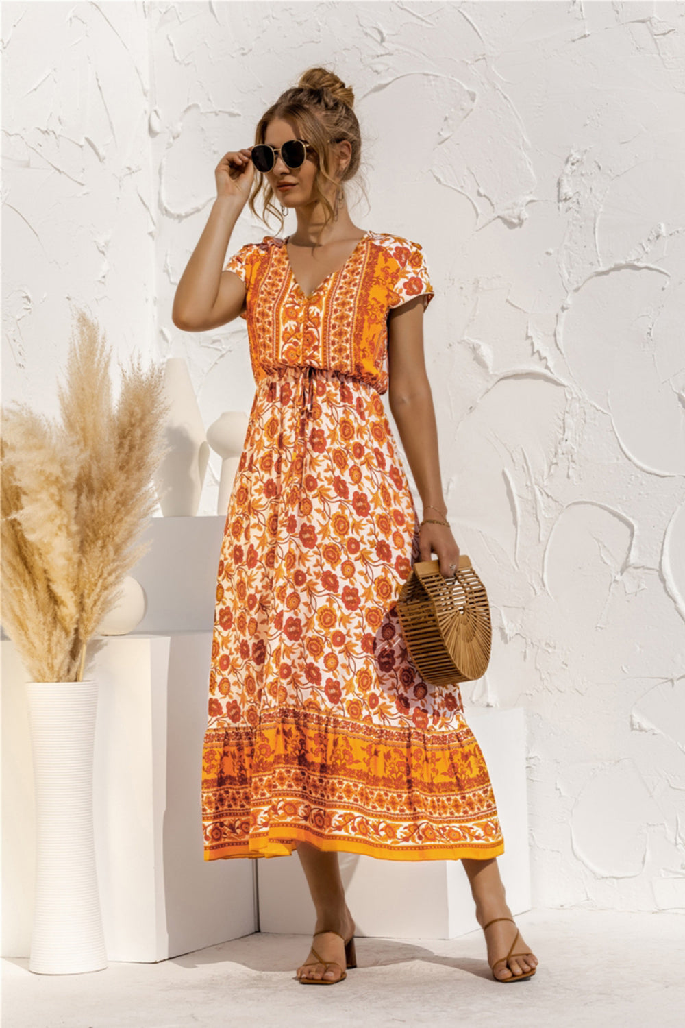 Floral Patchwork Long Dress