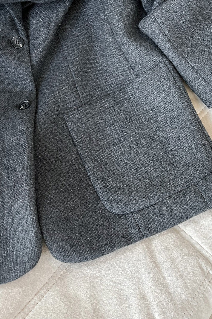 Wool Blend Relaxed Fit Blazer 23