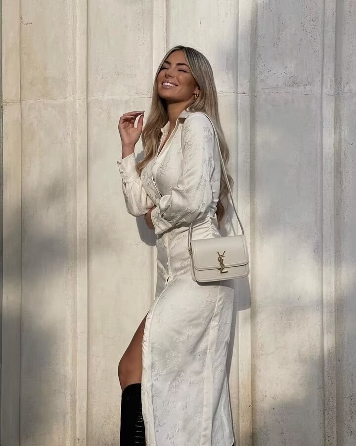 Satin Jacquard Long Sleeve Collared Button Down Ruched Maxi Dress - View 2