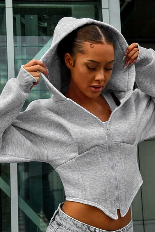 Casual Hooded Zipper Hoodie - Fashionpara