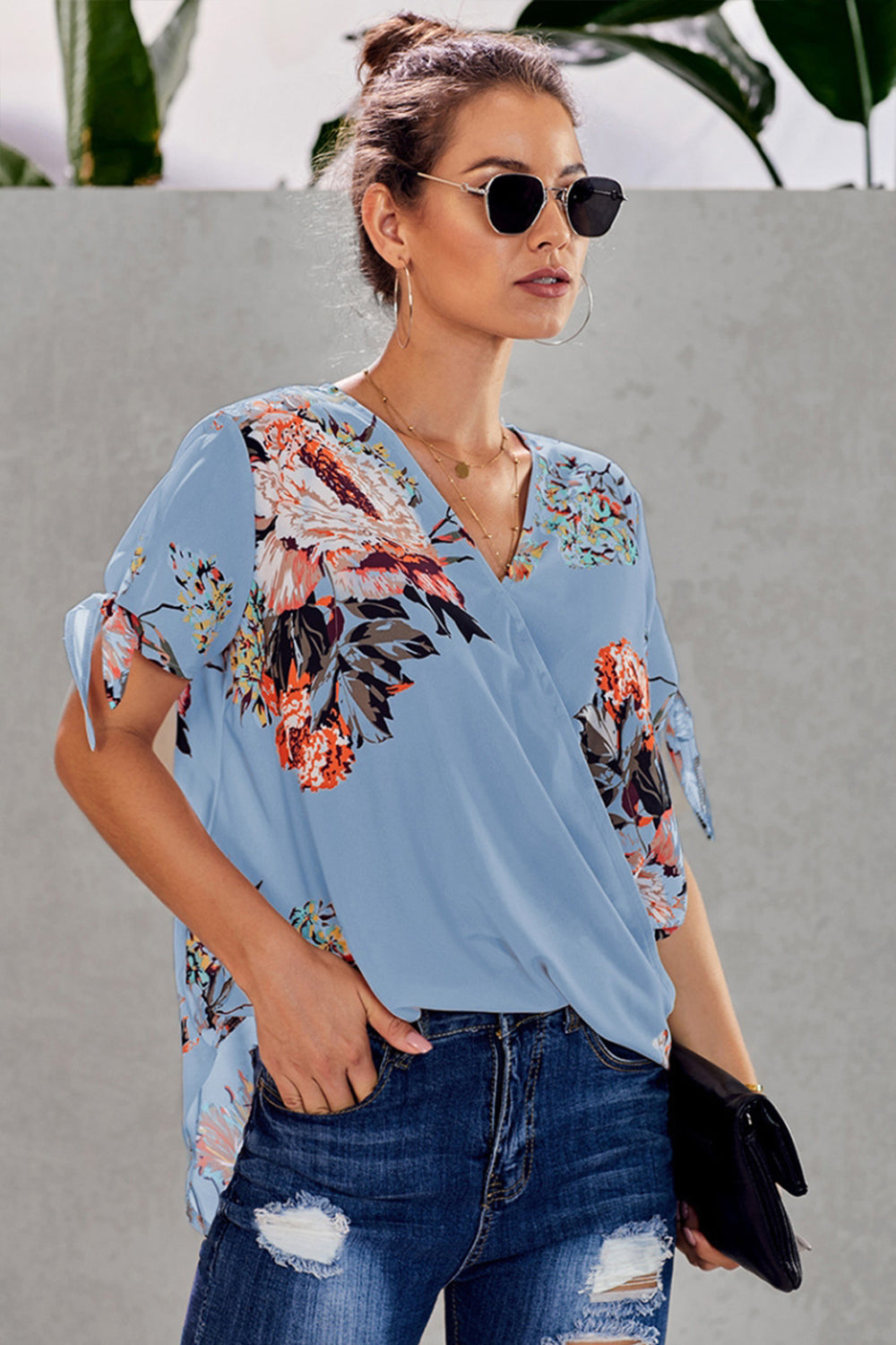 Loose Cross Printed Shirt