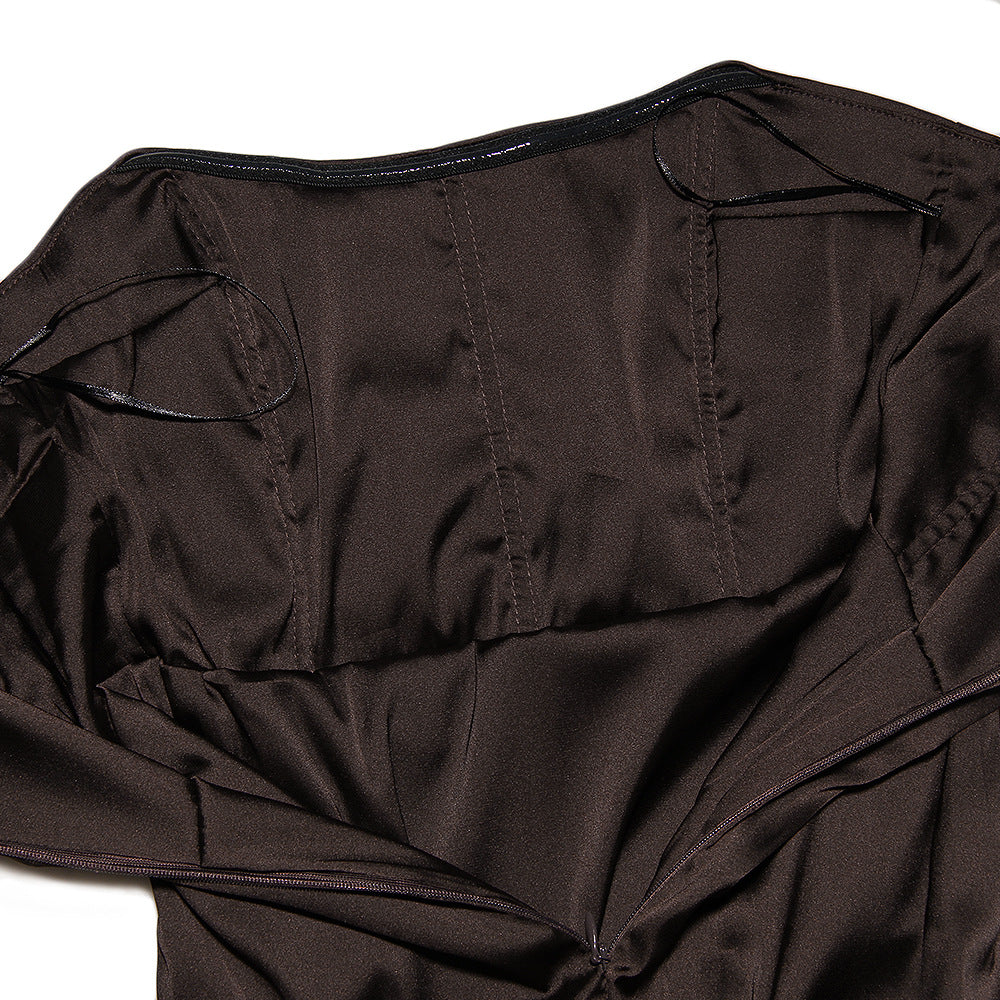 Cassio Mini Dress - Brown