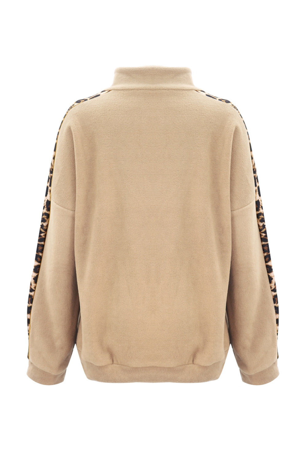 Long Sleeve Leopard Print Stitching Top