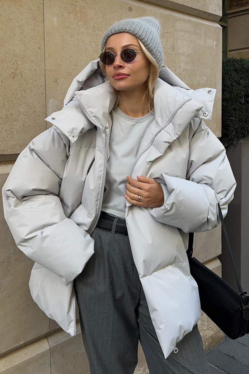 Relaxed Fit Quilted Longline Coat