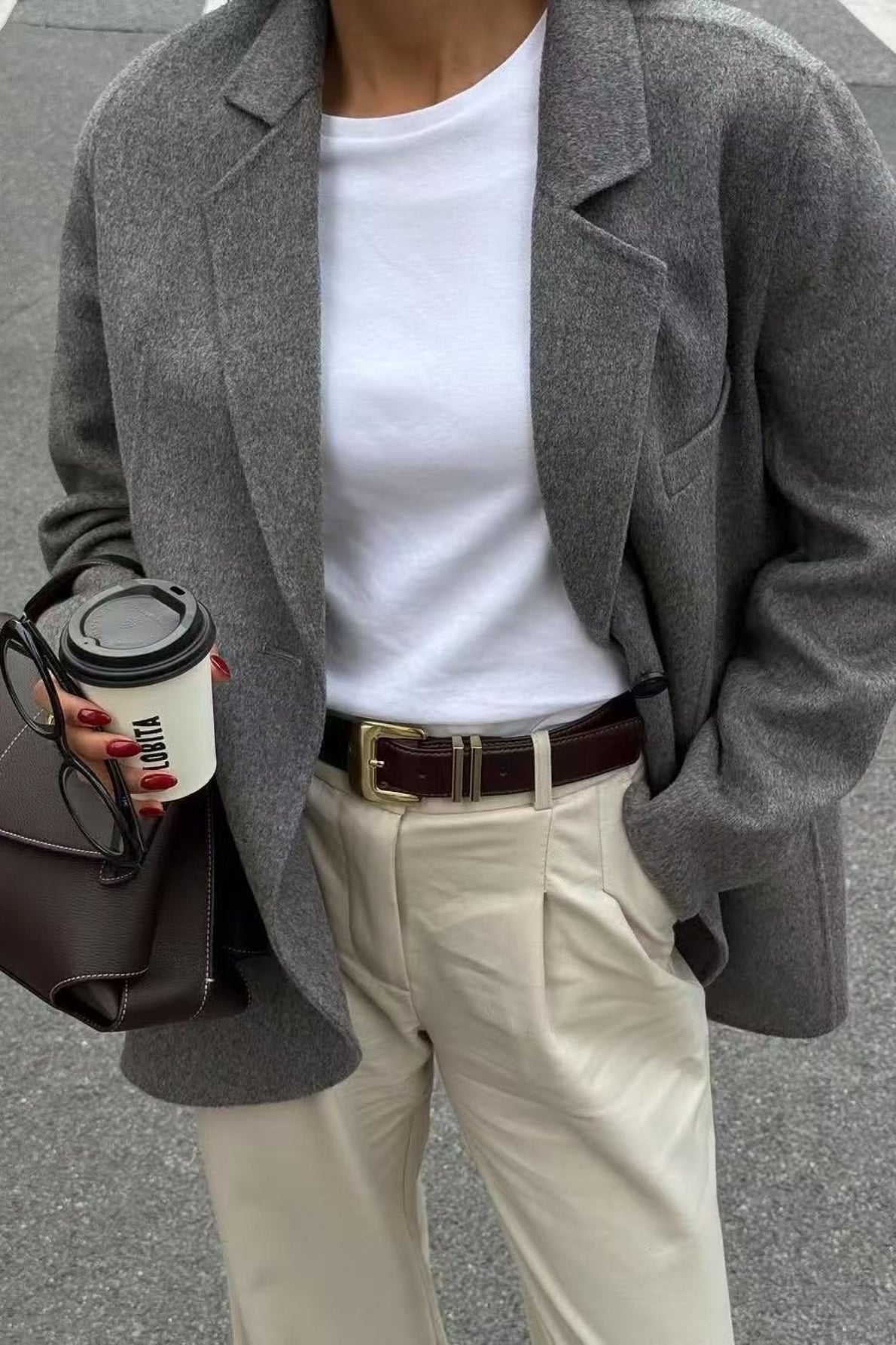 Minimalist Solid Color Tailored Coat - Fashionpara