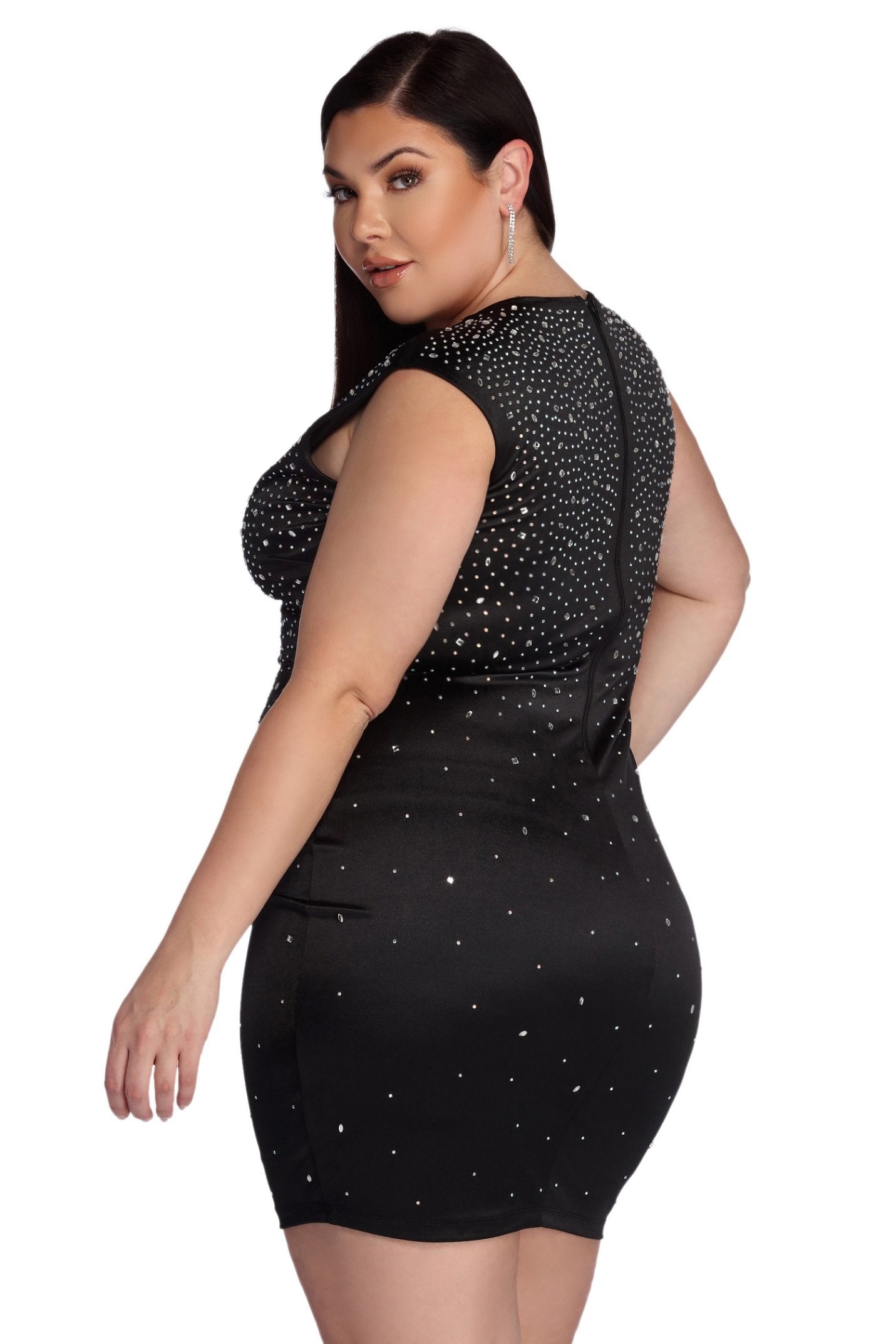 Plus London Heat Stone Mini Dress - Fashionpara