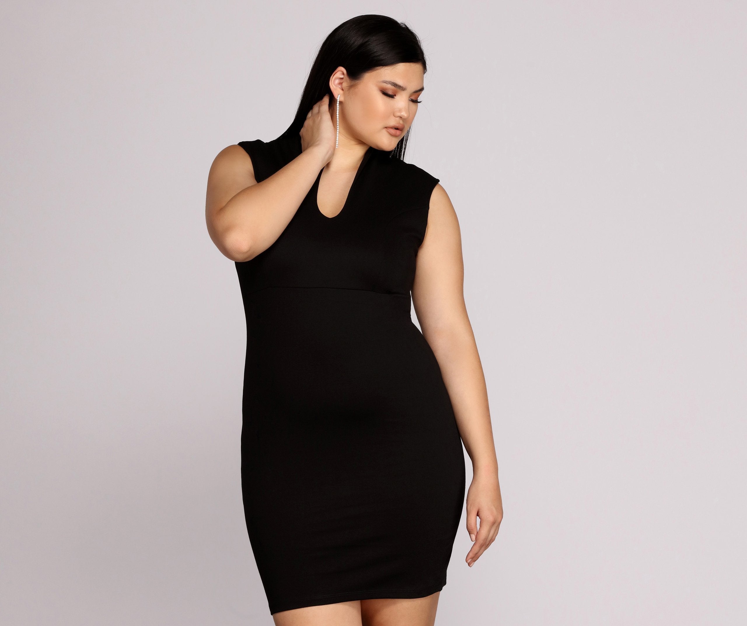 Plus Classic Midi Dress - Fashionpara