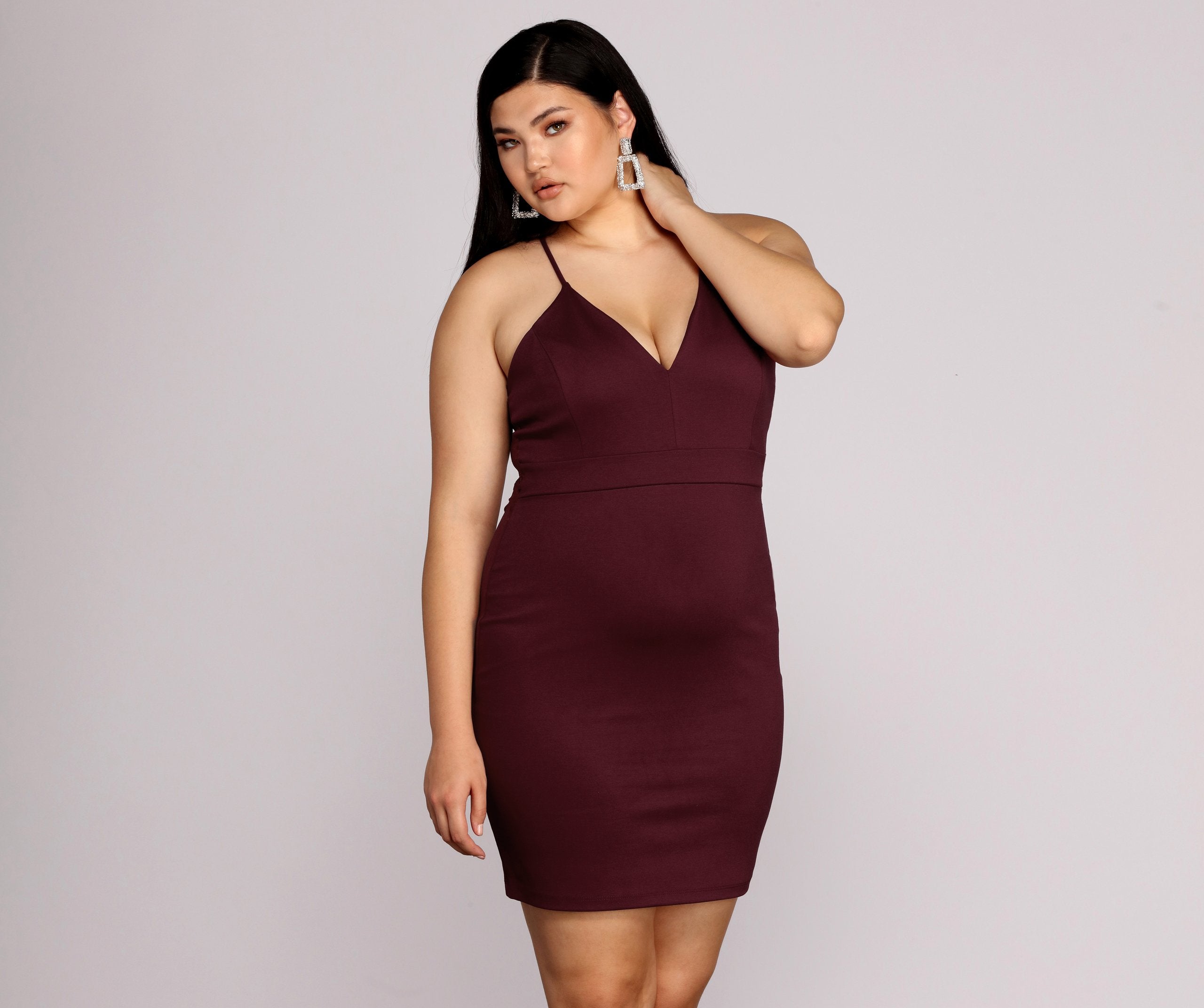 Plus Midnight Dreams Bodycon Dress - Fashionpara