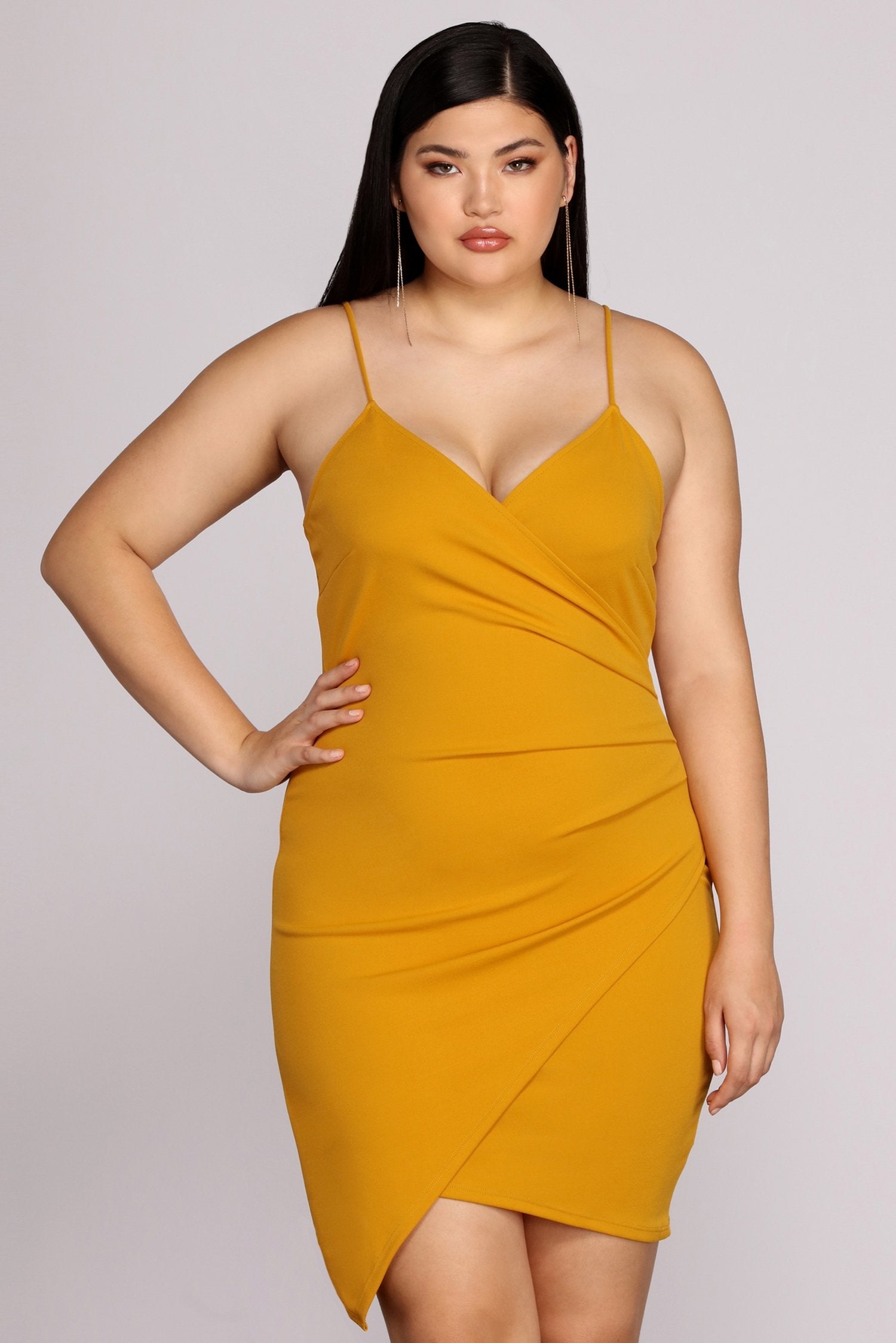 Plus Strappy & Stunning Mini Dress - Fashionpara