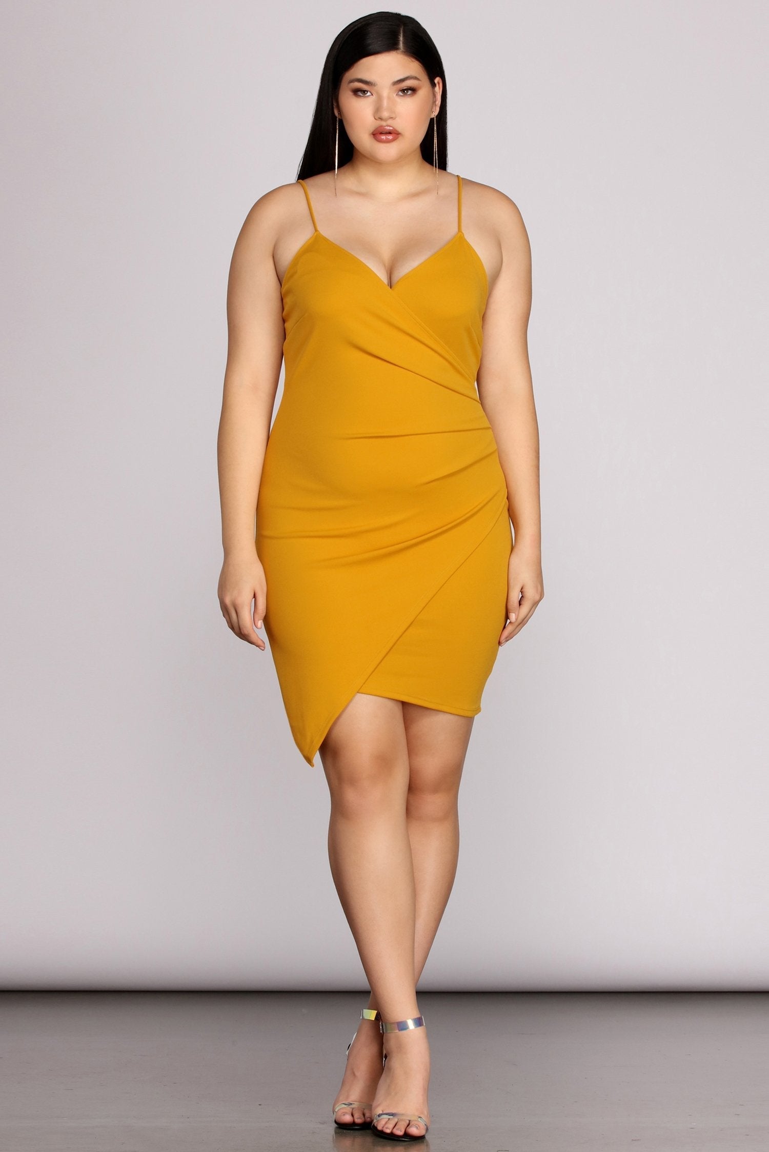 Plus Strappy & Stunning Mini Dress - Fashionpara