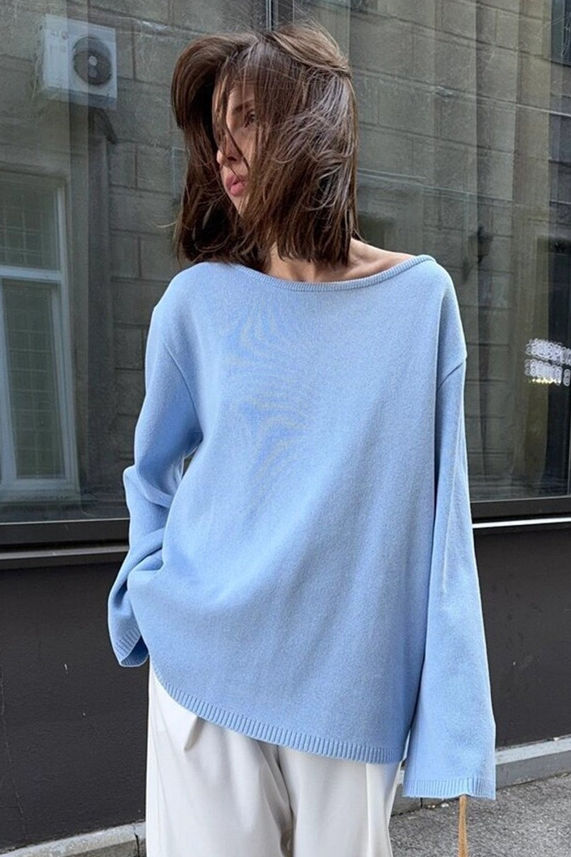 Loose Fit Backless Sweater