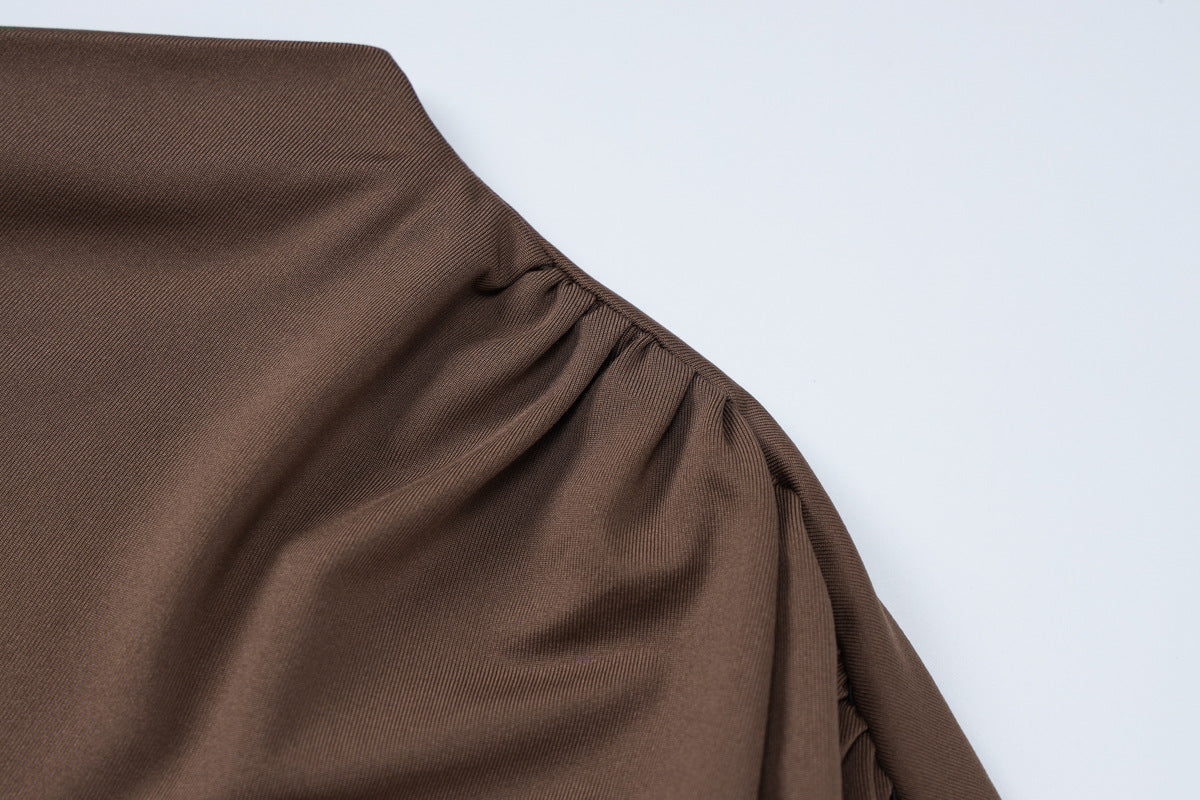 Dreamy Drape Maxi dress - Brown