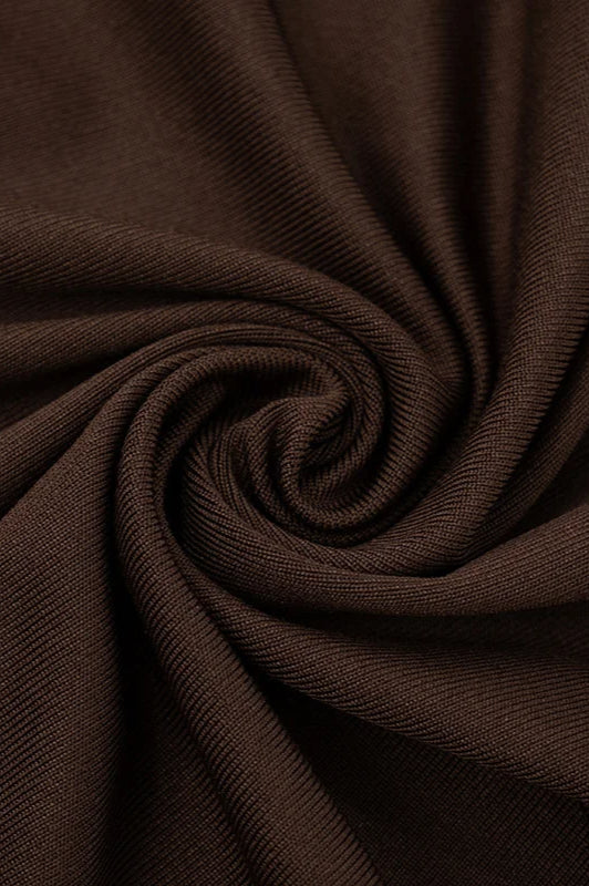 Turtleneck Backless Midi Dress