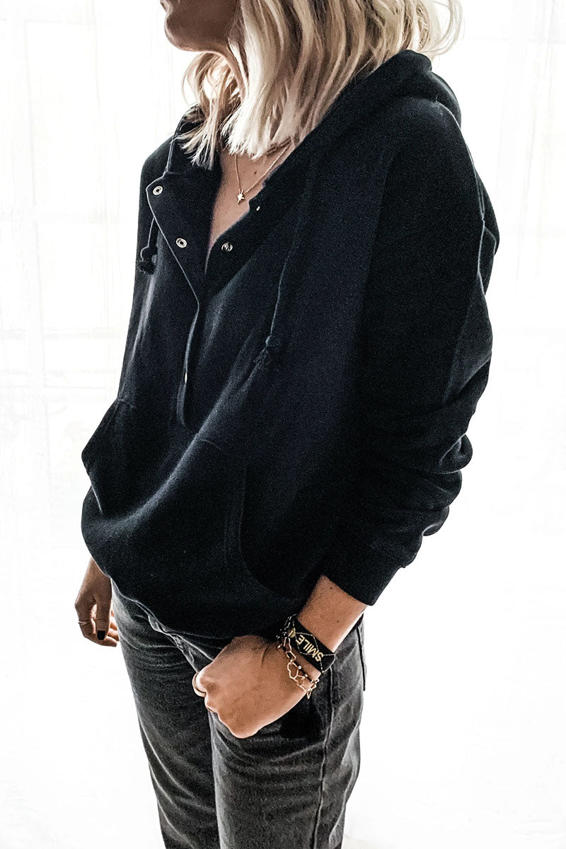 Casual Solid Patchwork Hooded Collar Hoodies(5 Colors) - Fashionpara