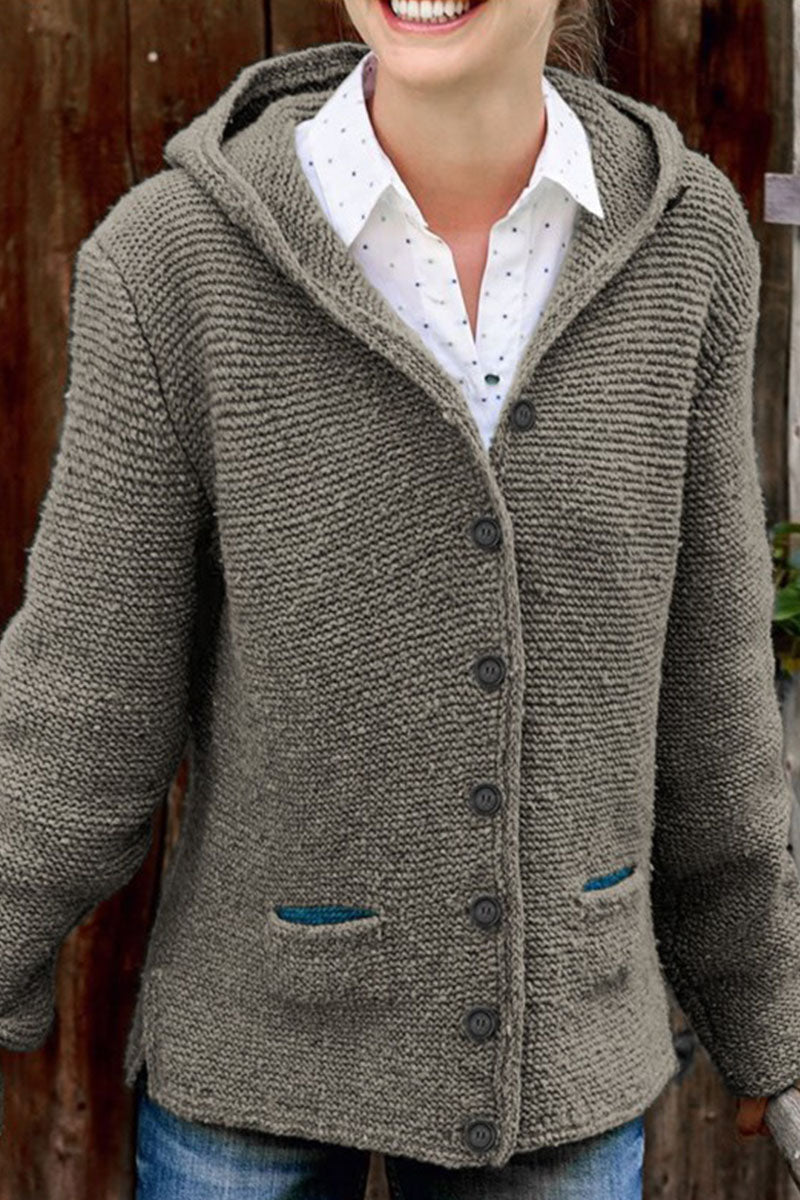 Fashion Street Solid Hooded Collar Sweaters(5 Colors) - Fashionpara