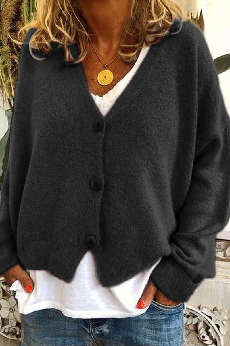 Florcoo V Neck Solid Patchwork Sweater in 15 Stylish Colors