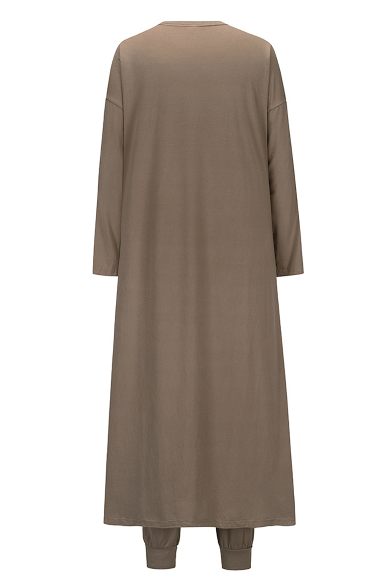 Casual Solid Patchwork O Neck Long Sleeve Three Pieces(4 Colors) - Fashionpara