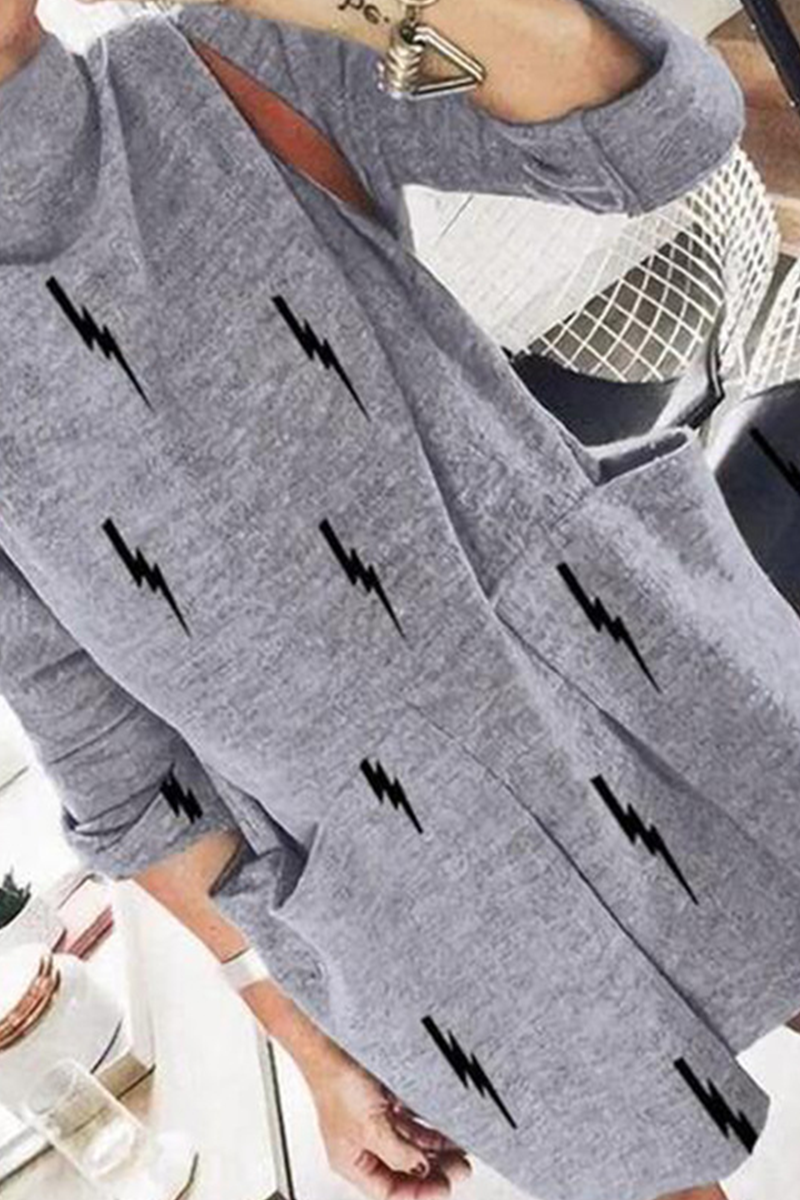 Casual Print Patchwork Half A Turtleneck Straight Dresses  Fashionpara