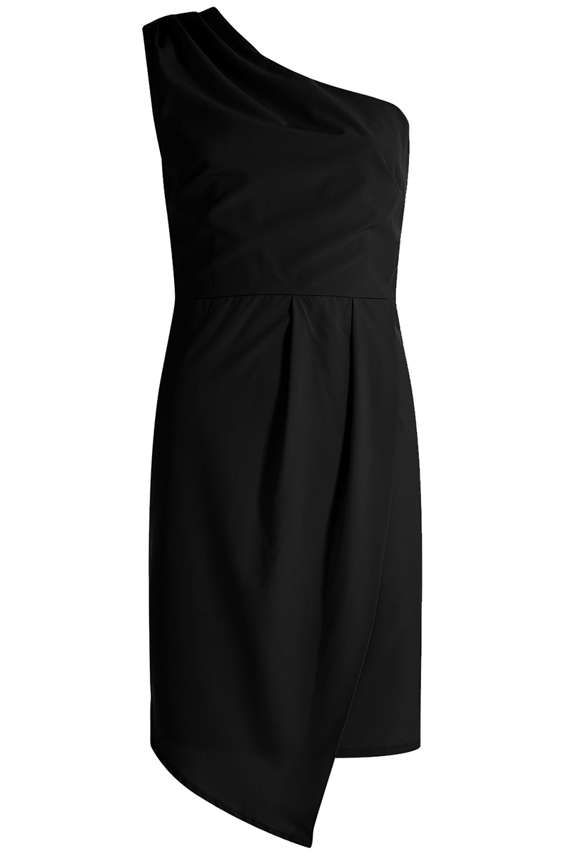 Casual Solid Patchwork One Shoulder Irregular Dress Dresses(5 Colors) - Fashionpara