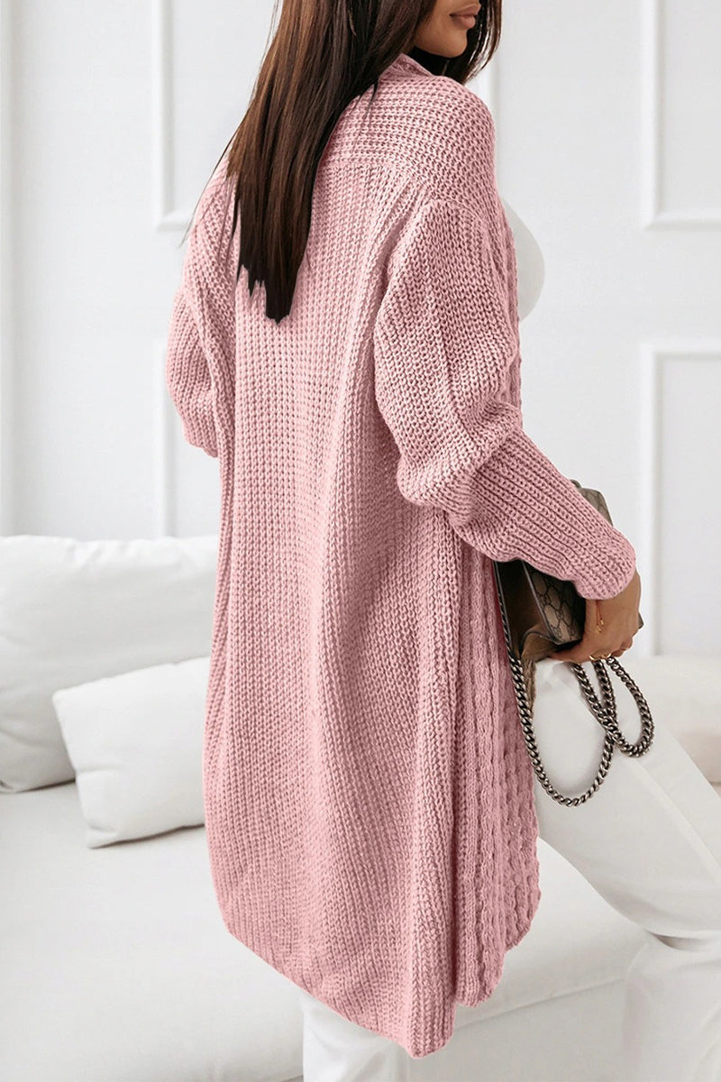 Stylish Solid Patchwork Cardigan for Effortless Fashion