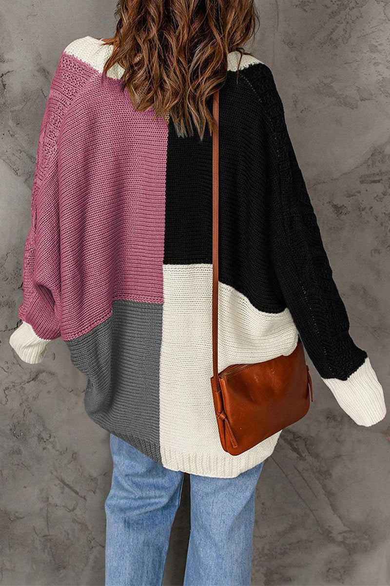 Florcoo Color Block Cardigan for Effortless Style and Comfort