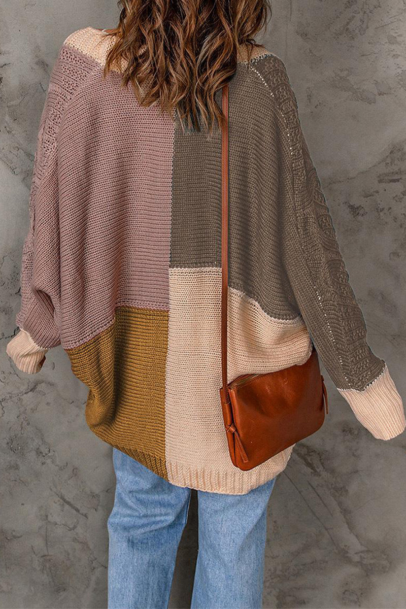 Florcoo Color Block Cardigan for Effortless Style and Comfort
