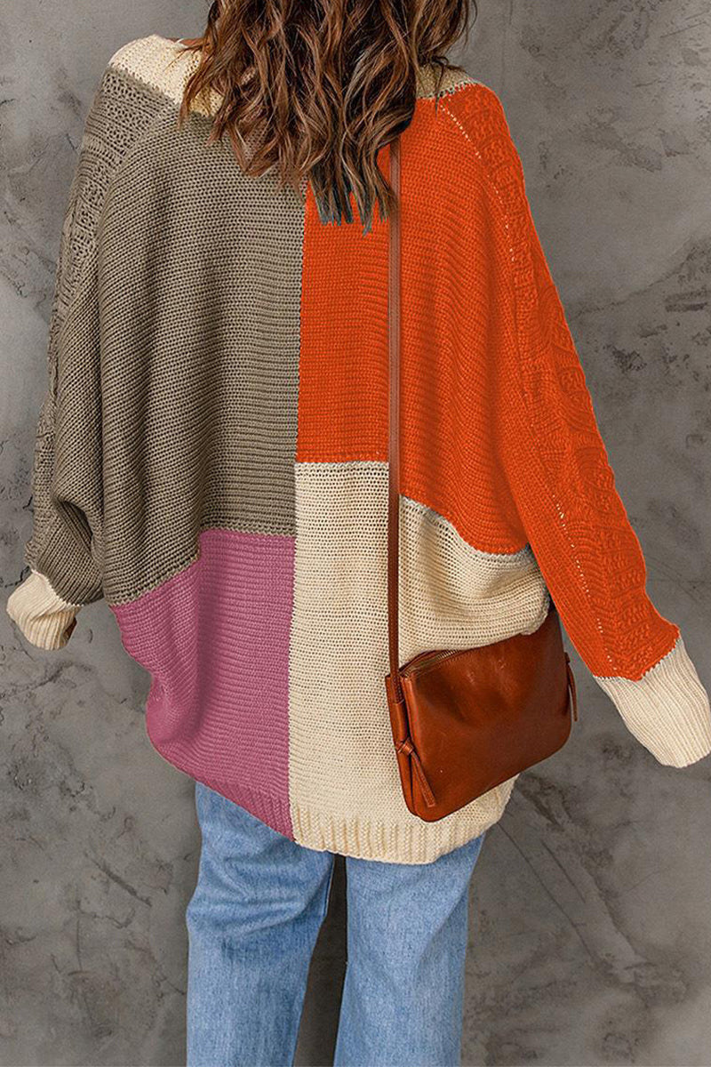 Florcoo Color Block Cardigan for Effortless Style and Comfort