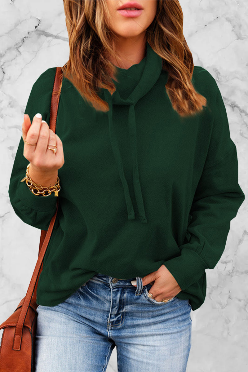 Solid Make Old Scarf Collar Hoodies(5 Colors) - Fashionpara