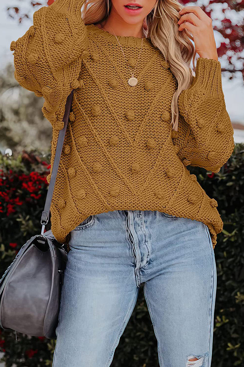 Casual Sweet Solid Color O Neck Sweaters(7 Colors) - Fashionpara