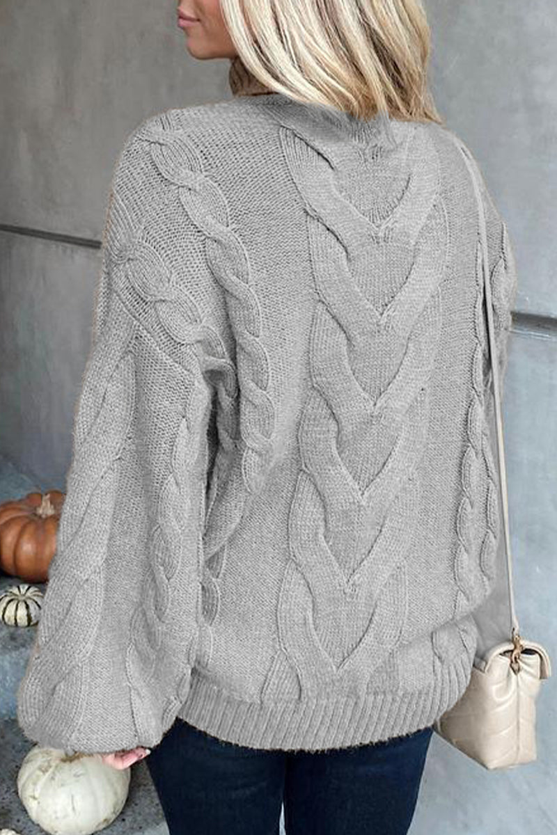 Casual Street Solid Color Turtleneck Sweaters(5 Colors) - Fashionpara