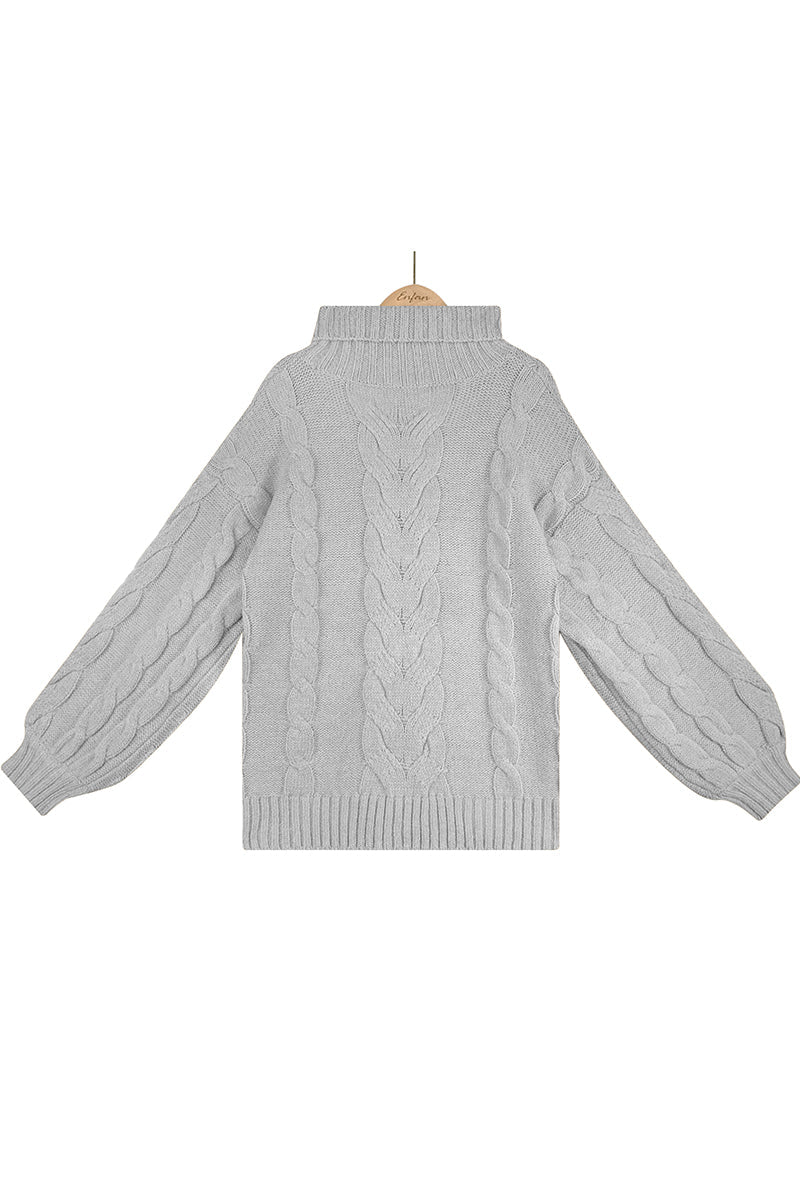 Casual Street Solid Color Turtleneck Sweaters(5 Colors) - Fashionpara