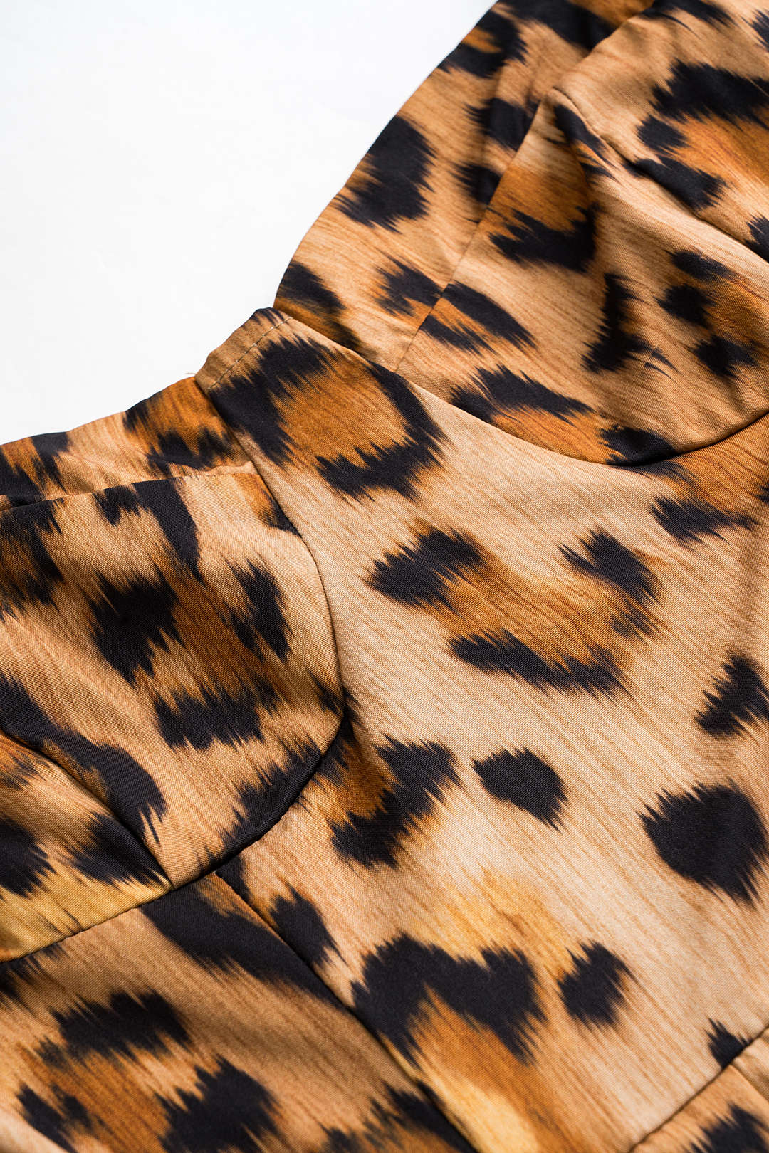 Leopard Print Bustier Strappy Fit and Flare Midi Dress 5