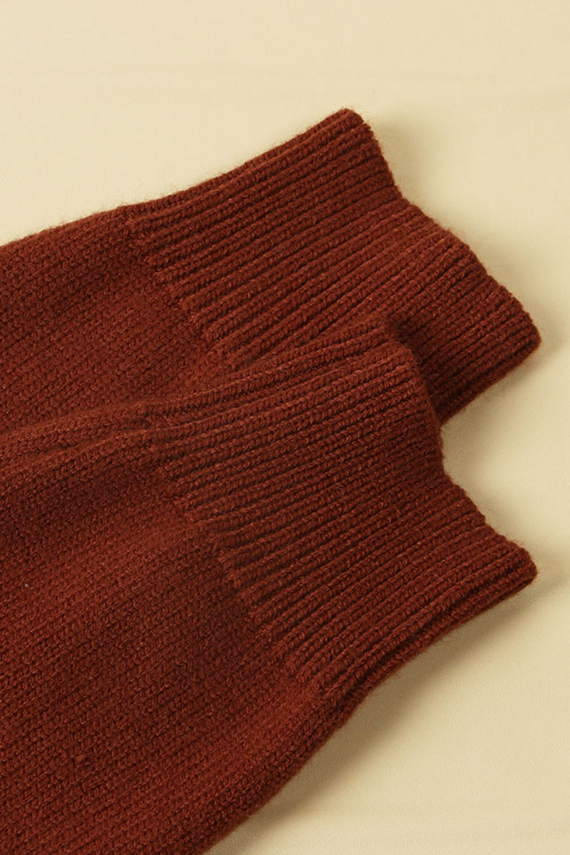 Florcoo British Style Solid Color Cardigan with Pockets