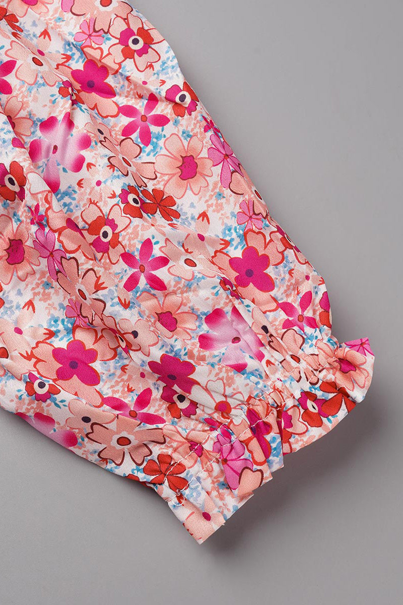 Sweet Elegant Print Printing Off the Shoulder Tops(8 Colors) - Fashionpara