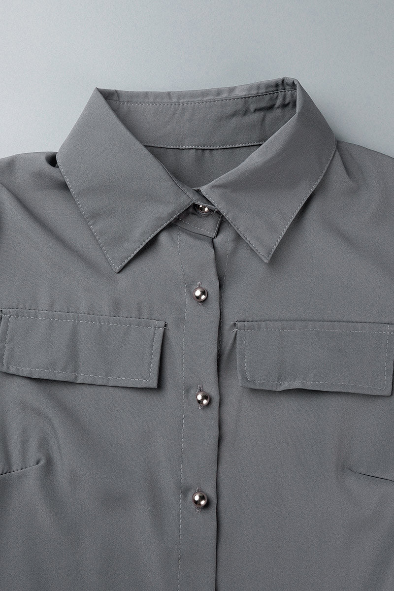 Casual Daily Solid Frenulum With Belt Turndown Collar Regular Jumpsuits(10 Colors) - Fashionpara