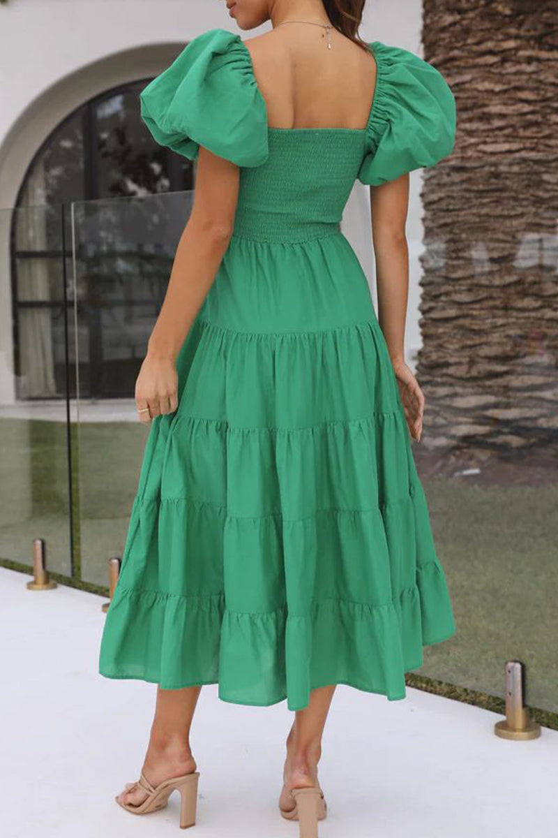 Casual Simplicity Solid Backless Off the Shoulder A Line Dresses(6 Colors) - Fashionpara