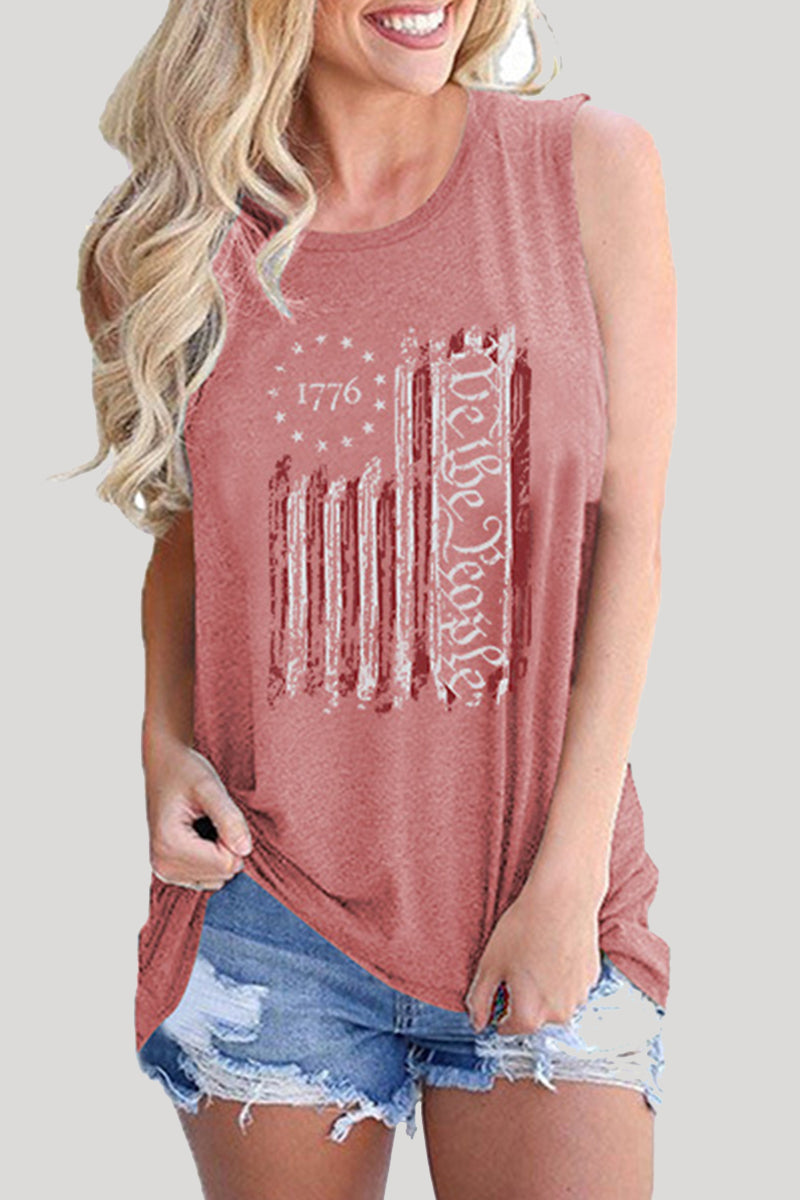 Casual Print Patchwork O Neck Tops(9 Colors) - Fashionpara