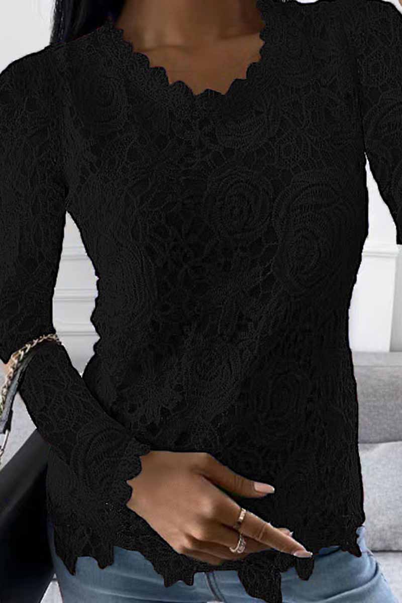 Street Solid Patchwork O Neck Tops(5 Colors) - Fashionpara