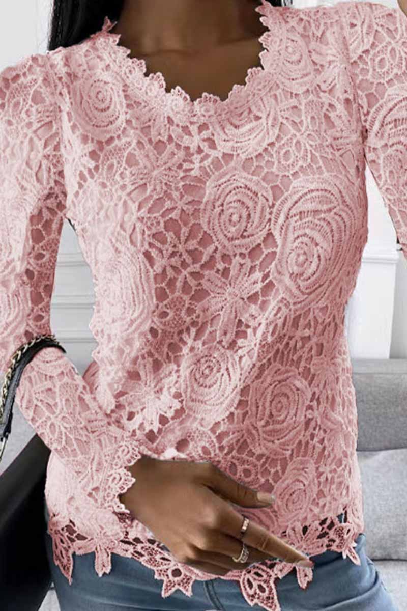 Street Solid Patchwork O Neck Tops(5 Colors) - Fashionpara