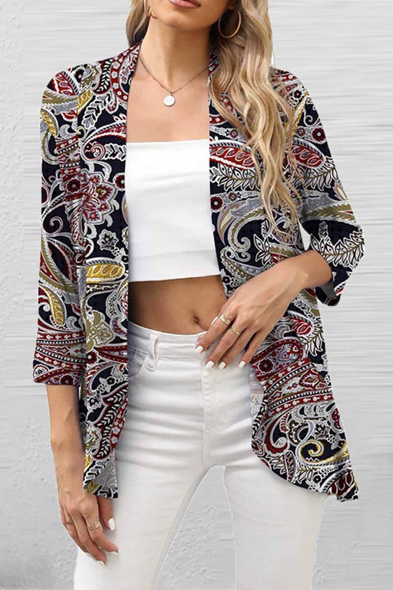 Florcoo Casual Patchwork Cardigan Tops in 11 Colors