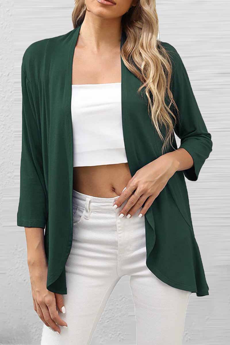 Florcoo Casual Patchwork Cardigan Tops in 11 Colors