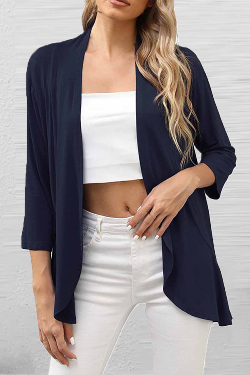 Florcoo Casual Patchwork Cardigan Tops in 11 Colors