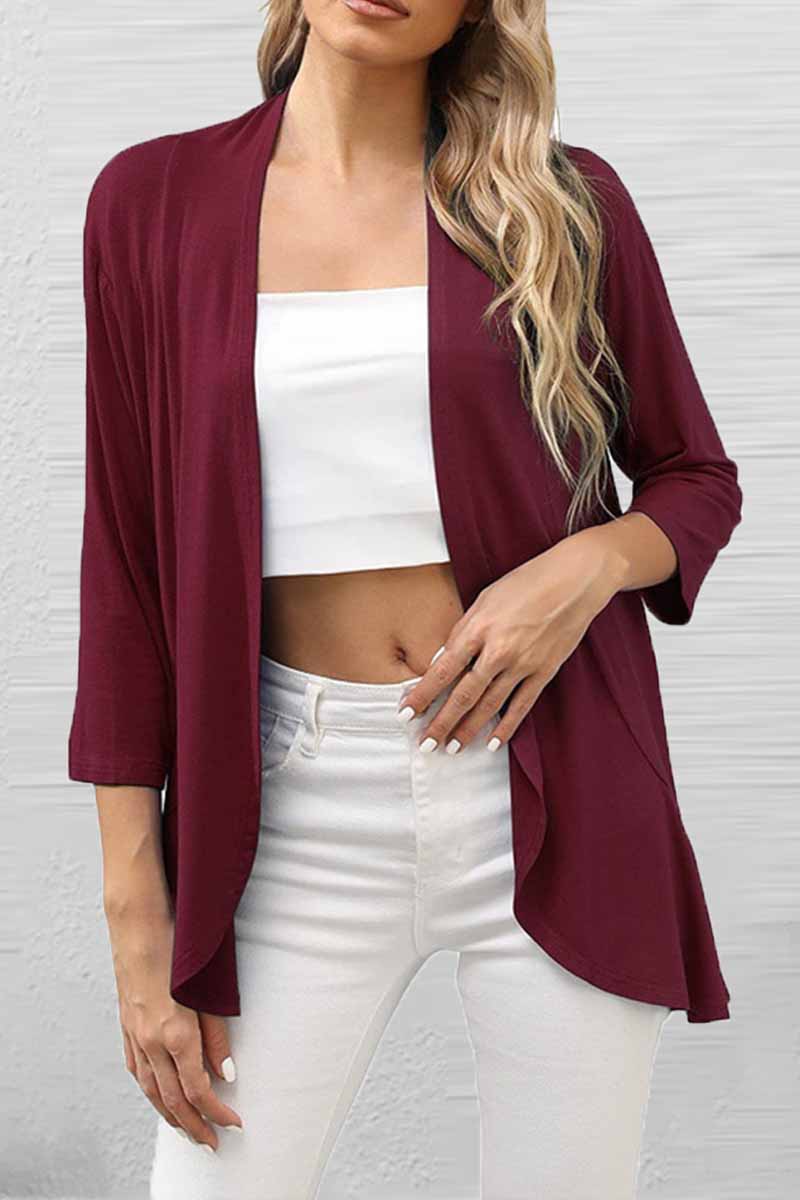 Florcoo Casual Patchwork Cardigan Tops in 11 Colors
