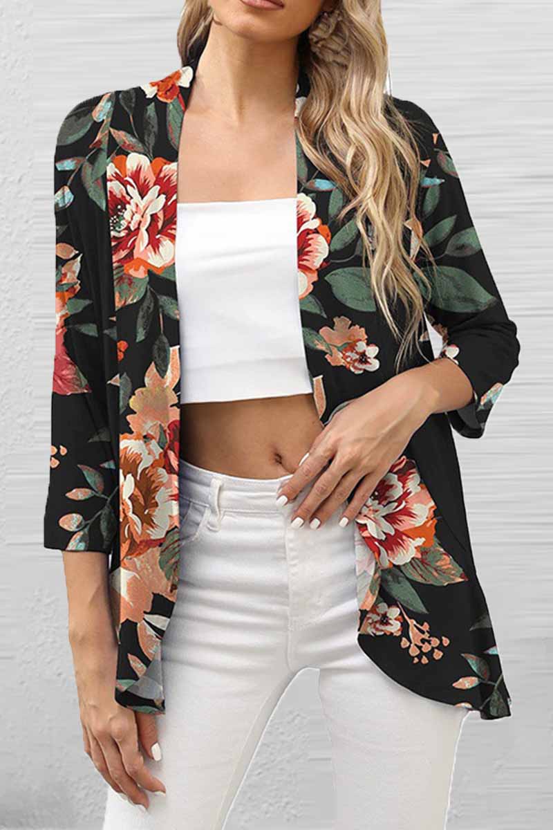 Florcoo Casual Patchwork Cardigan Tops in 11 Colors