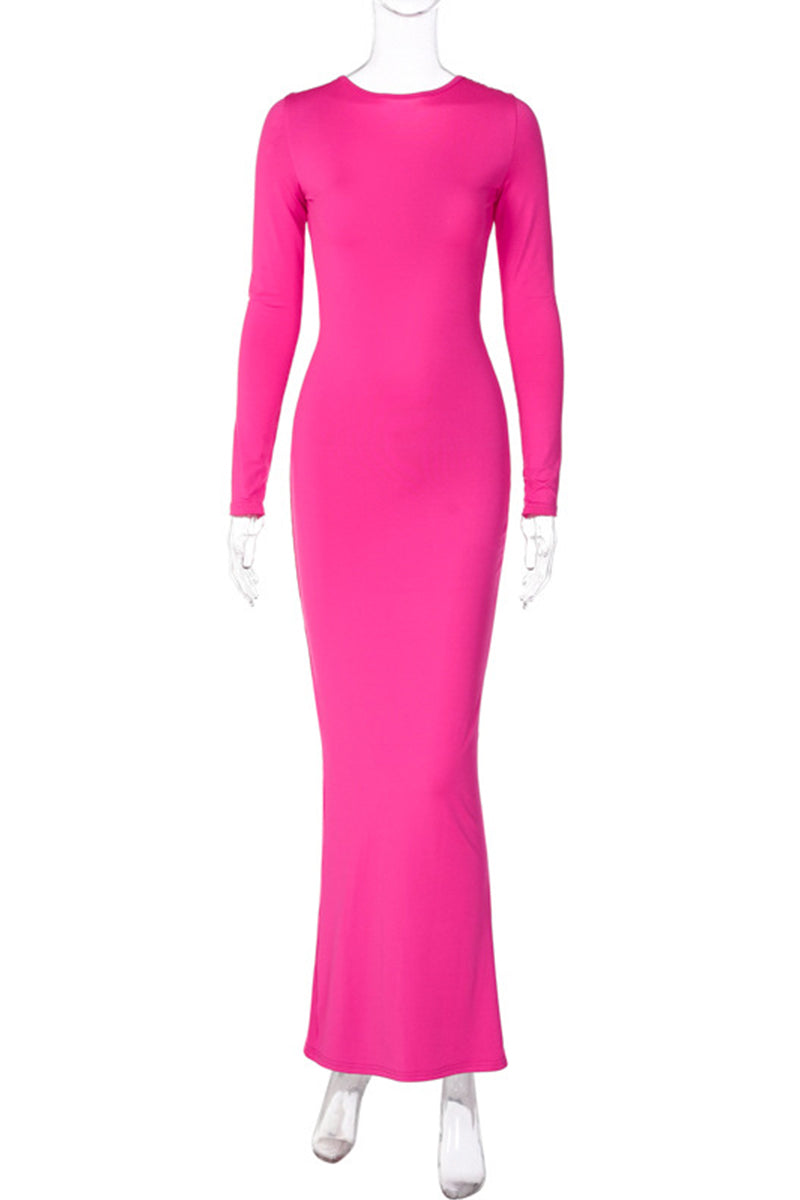 Sexy Solid Fold V Neck A Line Dresses(3 Colors) - Fashionpara