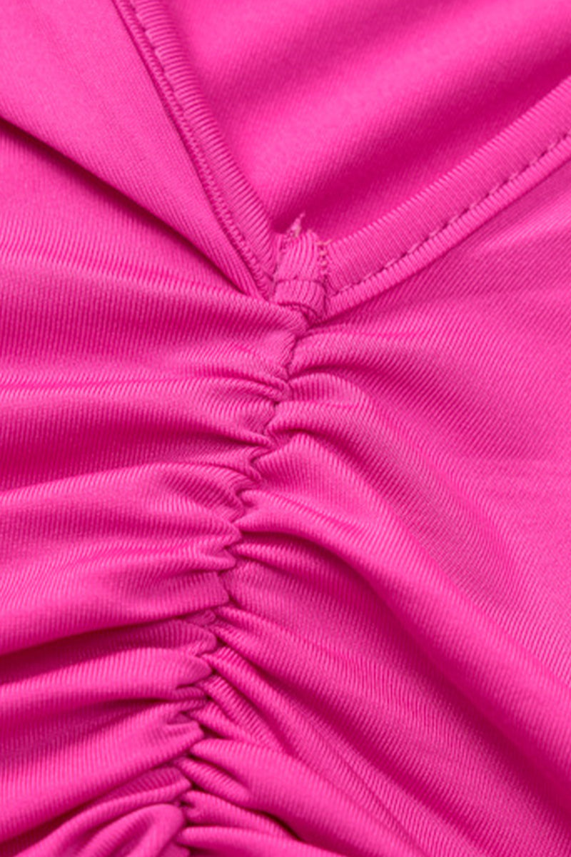 Sexy Solid Fold V Neck A Line Dresses(3 Colors) - Fashionpara