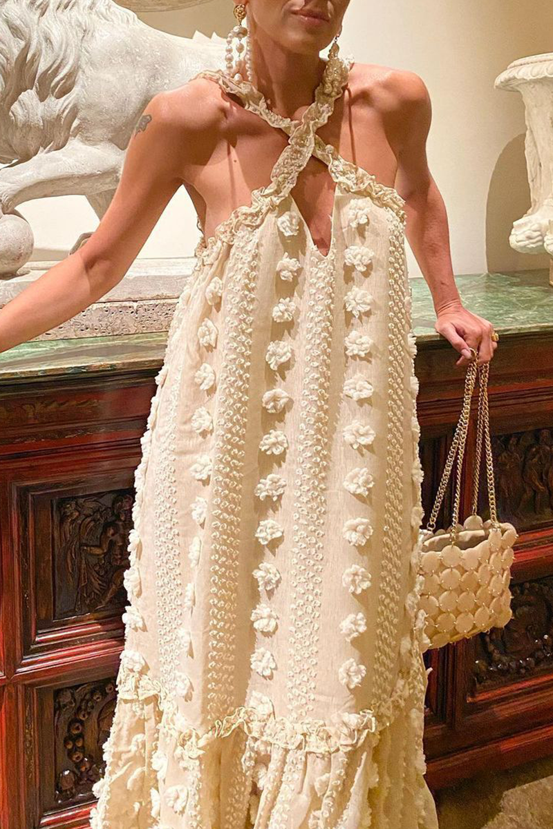 Casual British Style Solid Patchwork Halter A Line Dresses(6 Colors) - Fashionpara