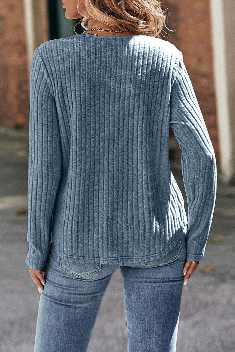 Casual Solid Lace O Neck Tops - Fashionpara