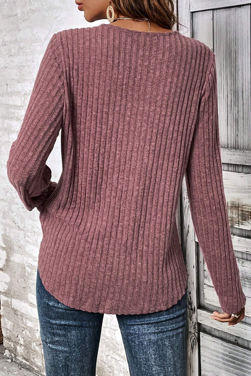 Casual Solid Lace O Neck Tops - Fashionpara