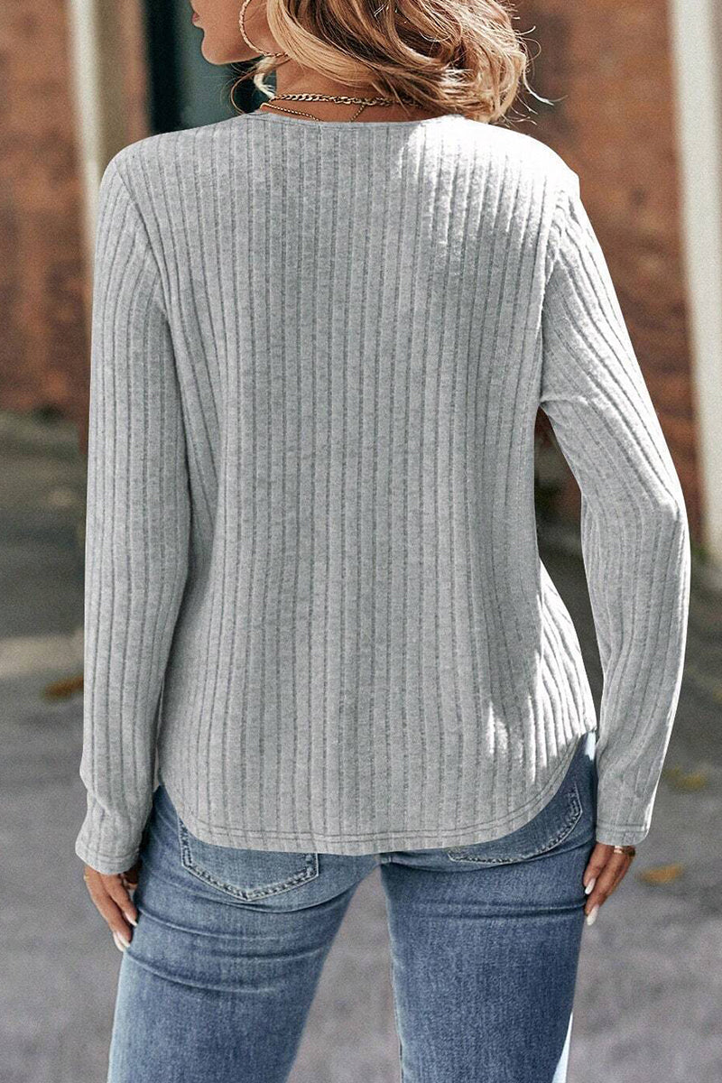 Casual Solid Lace O Neck Tops - Fashionpara